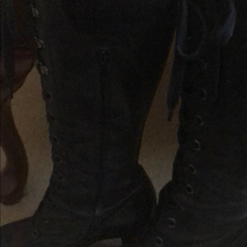 Nike air knee high leather laced up boots EUC - Picture 4 of 10